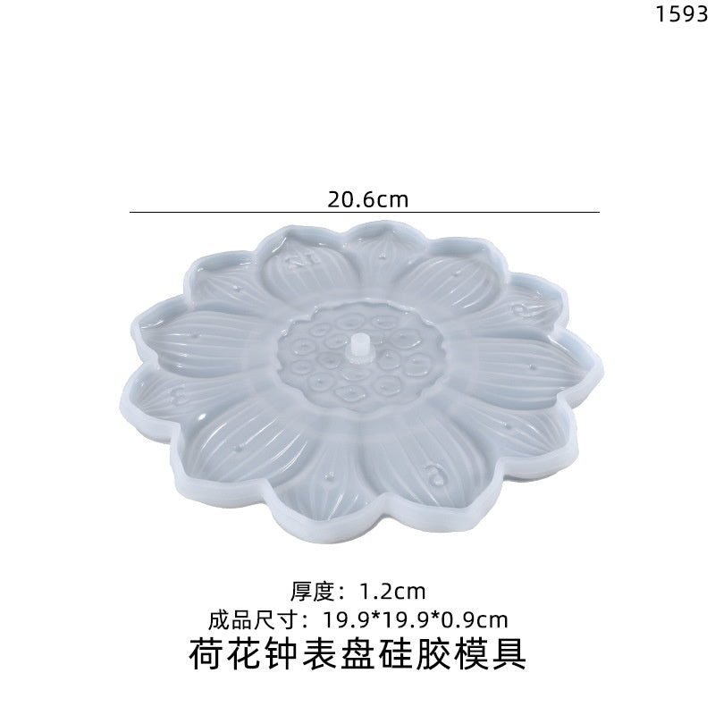 Irregular Flower Leaf Clock Plate Mold