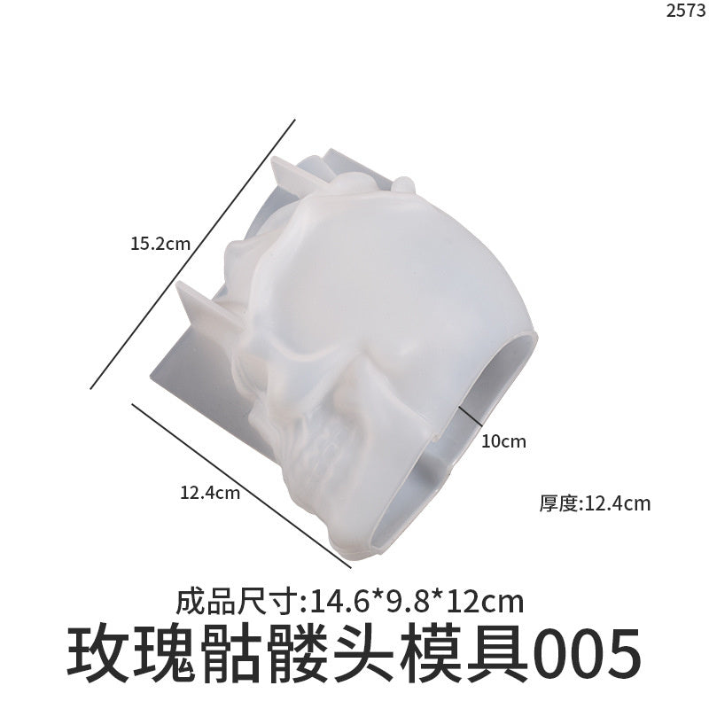Rose Skeleton Pen Holder Silicone Mold