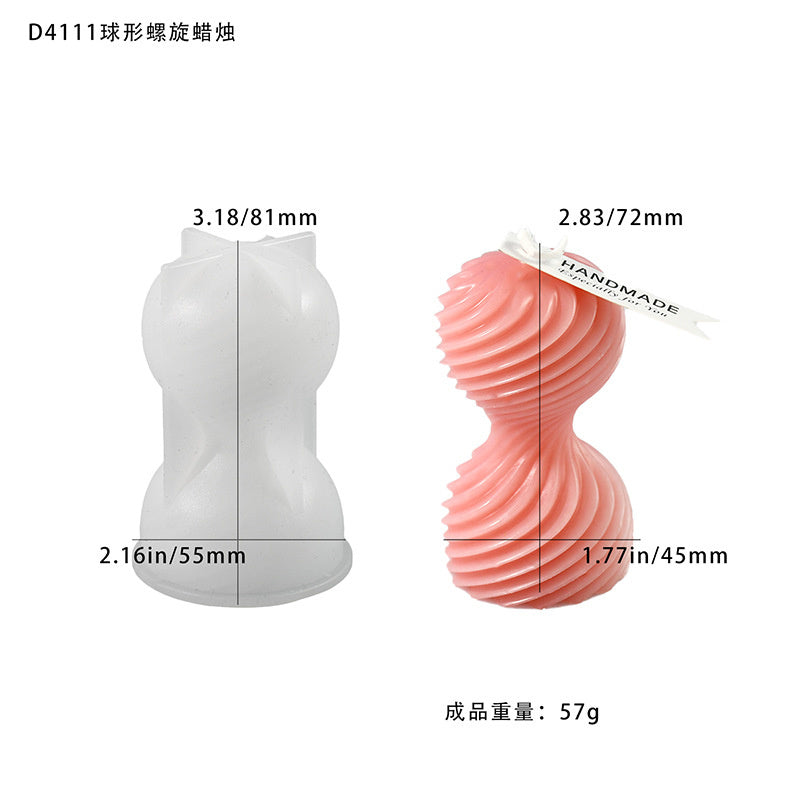 Spherical Spiral Candle Mold