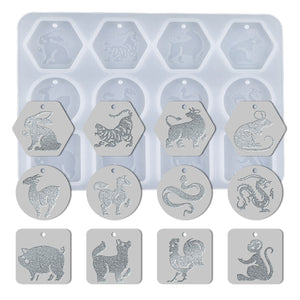 12 Zodiac Full Edition Pendant Keychain Mold