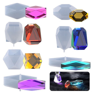 Multiple Diamond shaped Crystal Stone Blocks Silicone Mold