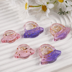 Telephone Spaceship Flowing Sand Pendant Keychain Mold