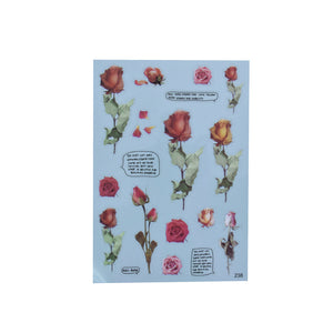 Multiple Flower Stickers Material