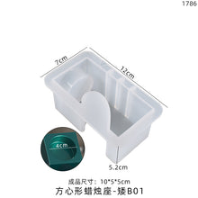 Load image into Gallery viewer, Rectangular Heart Candle Holder Mold

