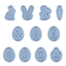 Load image into Gallery viewer, Cartoon Easter Egg Rabbit Hanging Silicone Mold
