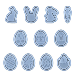 Cartoon Easter Egg Rabbit Hanging Silicone Mold
