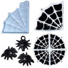 Load image into Gallery viewer, Halloween Web Spider Pendant Silicone Mold
