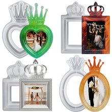 Load image into Gallery viewer, European Style Relief Crown Heart Shaped Geometric Photo Frame Mold
