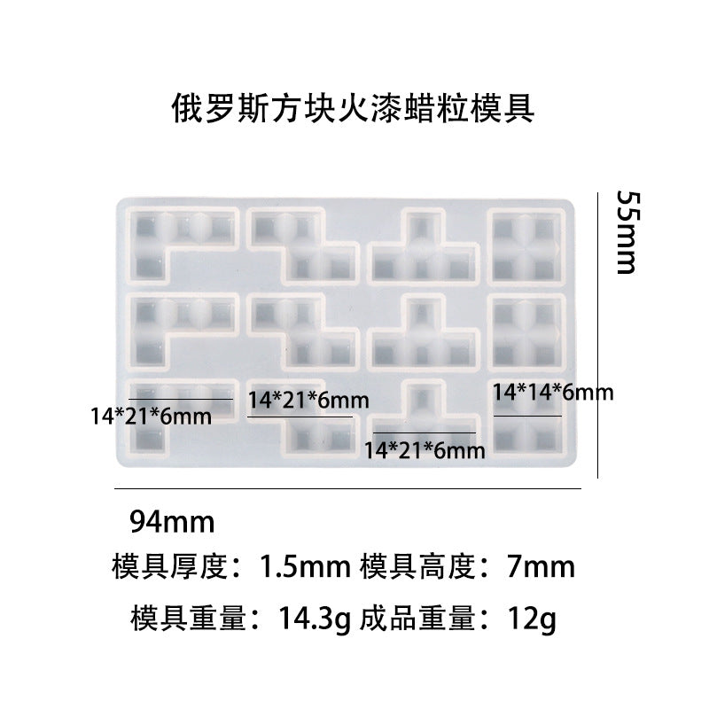 Tetris lacquer wax silicone mold