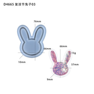 Cartoon Easter Egg Rabbit Hanging Silicone Mold