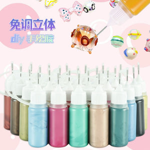 24 Colors Painted Beads Pigment