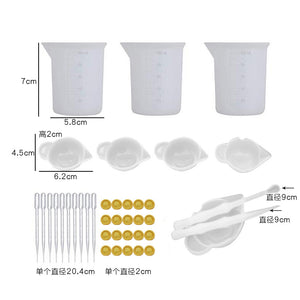 Silicone Measuring Cup Mixing Set