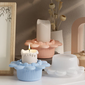 Flower Candle Holder Mold