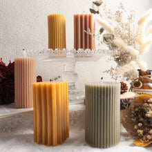 Load image into Gallery viewer, Cylindrical Striped Candle Mold
