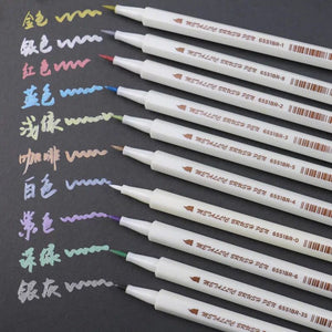 Soft Metal Filling Mahjong Graffiti 10 Color Pens