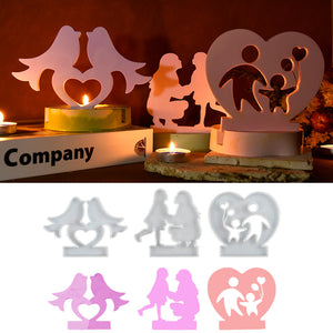 Christmas Circular 3D Candle Holder Mold