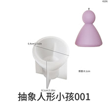 Load image into Gallery viewer, Abstract Child Father Mother Human Candle Mold
