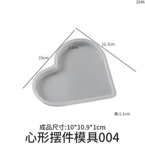 Heart shaped Commemorative Plate Ornaments Mold