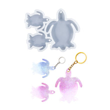 Load image into Gallery viewer, Turtle Pendant with Hole Keychain Silicone Mold
