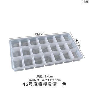 No. 46 Clear One Color Thirteen Eleven Mahjong Silicone Mold