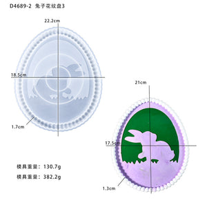 Easter Rabbit Pattern Silicone Mold