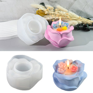 Rose Candle Holder Mold