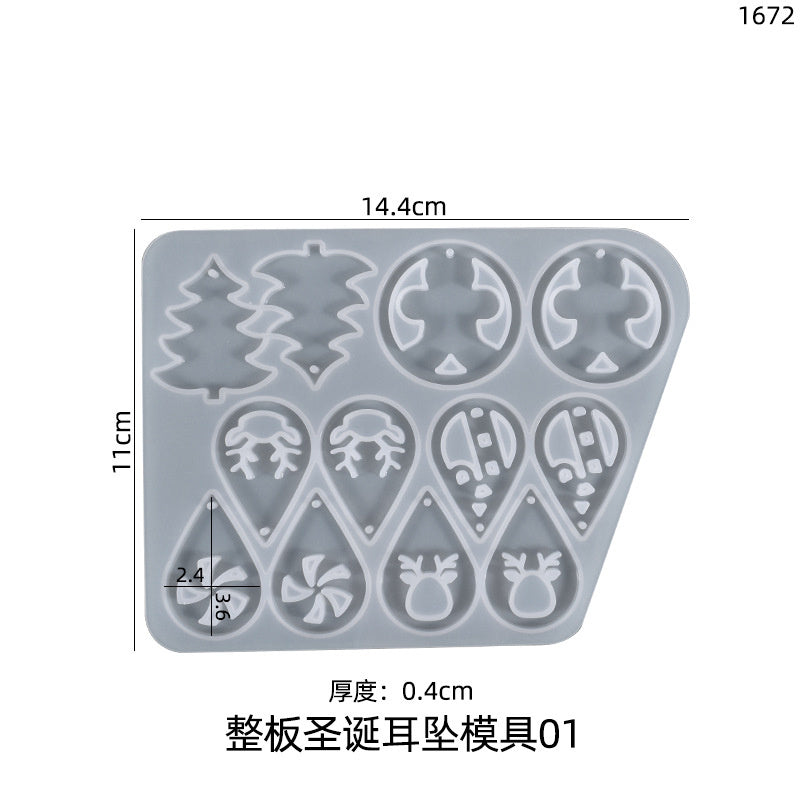 Christmas Series Earring Pendant Silicone Mold