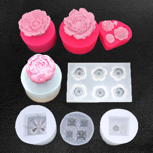 3D Flower Hibiscus Rose Silicone Mold