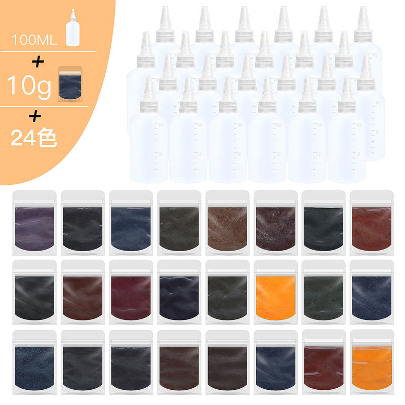 24 Color Tie Painting Rubbing Blue Dye Pigment Bag