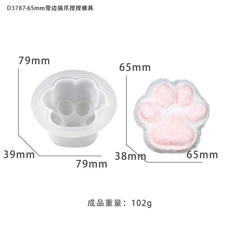 Cat Paw Silicone Mold with Edge