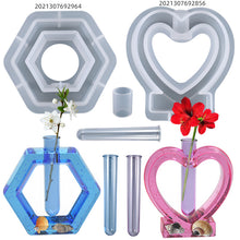 Load image into Gallery viewer, Hexagonal Love Flower Tube Mold
