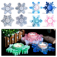 Load image into Gallery viewer, Snowflake Candle Holder Silicone Mold

