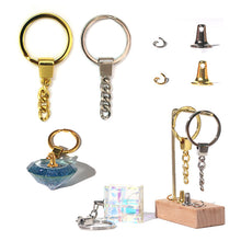 Load image into Gallery viewer, Silicone Gold and Silver Keychain
