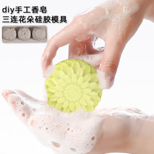 Triple Flower Soap Silicone Mold