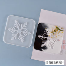 Load image into Gallery viewer, Hollow out Snowflake Coaster Silicone Mold
