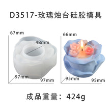 Load image into Gallery viewer, Rose Candle Holder Mold
