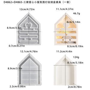 Luminous Hollow House Storage Box Silicone Mold