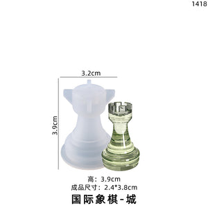 International Chess Pieces and Chessboard Mold