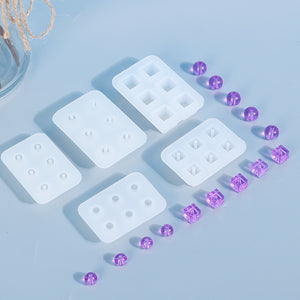 6 Grid Ball Earrings Hand Strands Silicone Mold