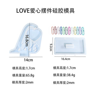 Love Photo Frame Ornament Mold Set