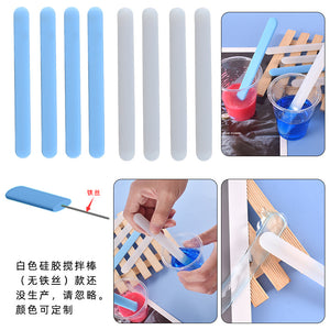 Blue Silicone Stirring Rod