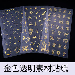 Transparent Gold Sticker Material