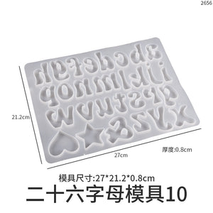 English Letters Earrings Pendant Mold