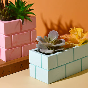 Square Brick Flower Pot Storage Box Mold