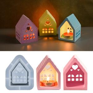 Love House Candle Holder Silicone Mold