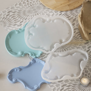 European Lace Relief Tray Storage Plate Mold