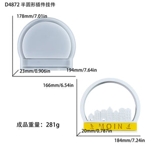 Semi-circular Plug-in Pendant Silicone Mold