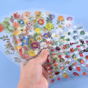 Multiple Flower Stickers Material