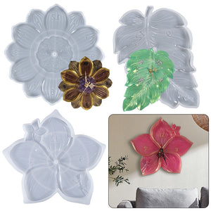 Irregular Flower Leaf Clock Plate Mold