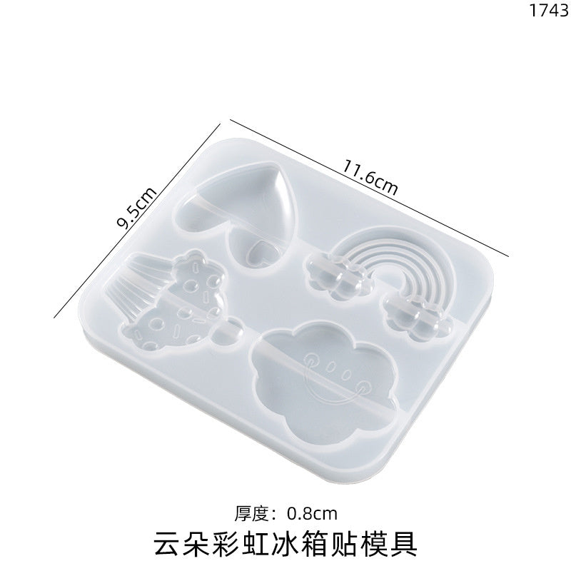 Cloud Rainbow Refrigerator Sticker Mold